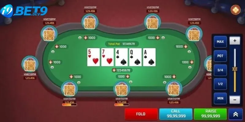 Cách cược poker I9bet nâng cao